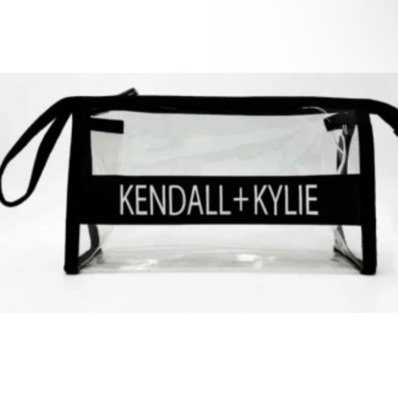 Kendall + Kylie Makeup Cosmetics Bag / Clear & Black / BRAND NEW - Picture 1 of 4